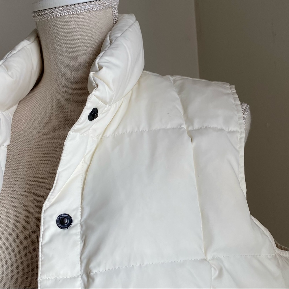 Lands' End Off-White Puffer Vest, S - Picture 6 of 16
